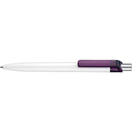 Kugelschreiber INSIDER STM , Ritter-Pen, pflaume-lila /weiß, ABS-Kunststoff, 0,90cm (Länge), Bild 3