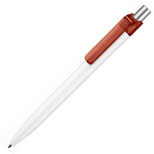 Kugelschreiber INSIDER STM , Ritter-Pen, rubin-rot /weiß, ABS-Kunststoff, 0,90cm (Länge), Bild 2