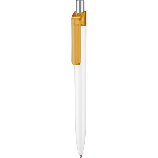 Kugelschreiber INSIDER STM , Ritter-Pen, mango-gelb /weiß, ABS-Kunststoff, 0,90cm (Länge), Bild 1