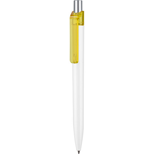 Kugelschreiber INSIDER STM , Ritter-Pen, ananas-gelb /weiß, ABS-Kunststoff, 0,90cm (Länge), Bild 1