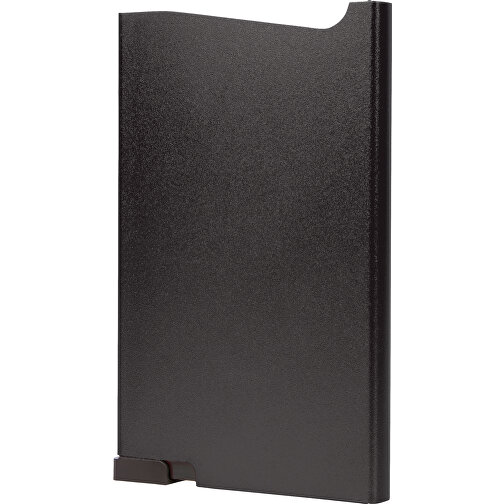 Aluminium Kartenhalter , schwarz, ABS & Aluminium, 6,20cm x 9,70cm x 0,80cm (Länge x Höhe x Breite), Bild 1