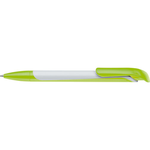Kugelschreiber Long Shadow , grün / weiss, ABS, 14,80cm (Länge), Bild 3