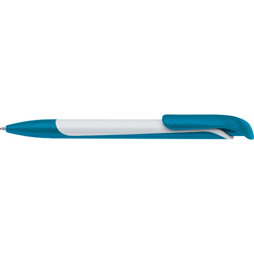 Kugelschreiber Long Shadow , blau / weiß, ABS, 14,80cm (Länge), Bild 3