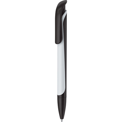 Kugelschreiber Long Shadow , schwarz / weiss, ABS, 14,80cm (Länge), Bild 1