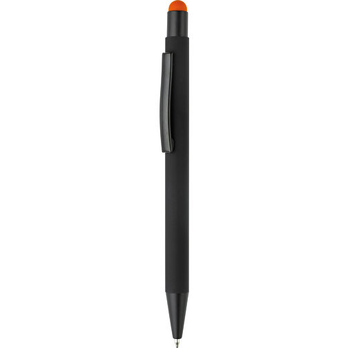 New York Schwarz Gummiert Stylus , schwarz / orange, Aluminium & Metall, 14,20cm (Länge), Bild 1