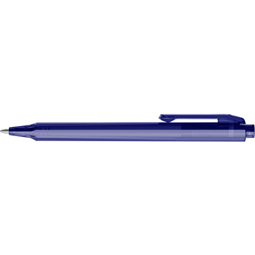 Pigra P04 Push Kugelschreiber , blau, ABS-Kunststoff, 14,10cm x 1,40cm (Länge x Breite), Bild 5