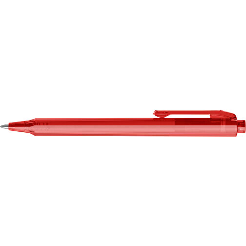 Pigra P04 Push Kugelschreiber , rot, ABS-Kunststoff, 14,10cm x 1,40cm (Länge x Breite), Bild 5