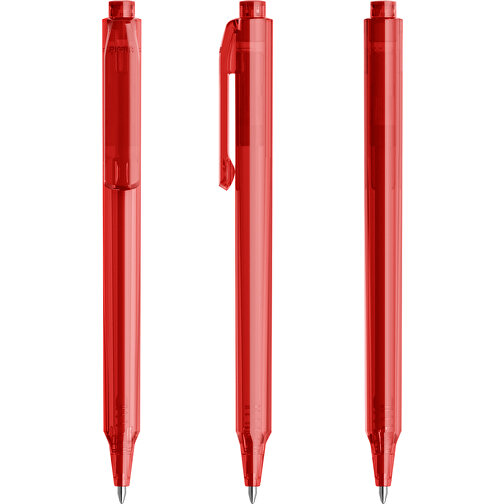 Pigra P04 Push Kugelschreiber , rot, ABS-Kunststoff, 14,10cm x 1,40cm (Länge x Breite), Bild 6