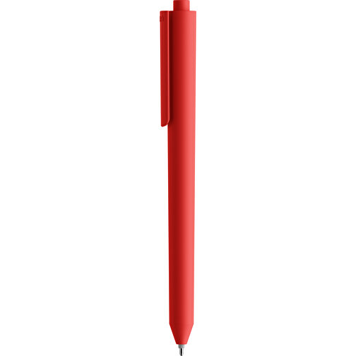 Pigra P03 Push Kugelschreiber , rot, ABS-Kunststoff, 14,00cm x 1,30cm (Länge x Breite), Bild 1