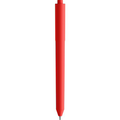 Pigra P03 Push Kugelschreiber , rot, ABS-Kunststoff, 14,00cm x 1,30cm (Länge x Breite), Bild 2