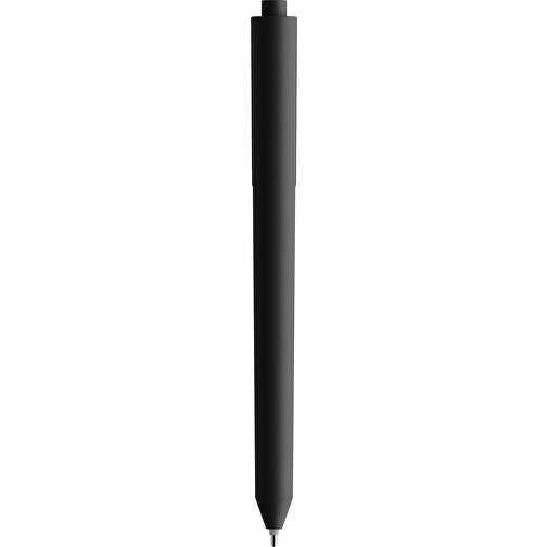 Pigra P03 Push Kugelschreiber , schwarz, ABS-Kunststoff, 14,00cm x 1,30cm (Länge x Breite), Bild 2