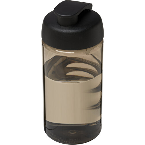H2O Active® Bop 500 Ml Sportflasche Mit Klappdeckel , charcoal / schwarz, PET Kunststoff, PP Kunststoff, 17,40cm (Höhe), Bild 1