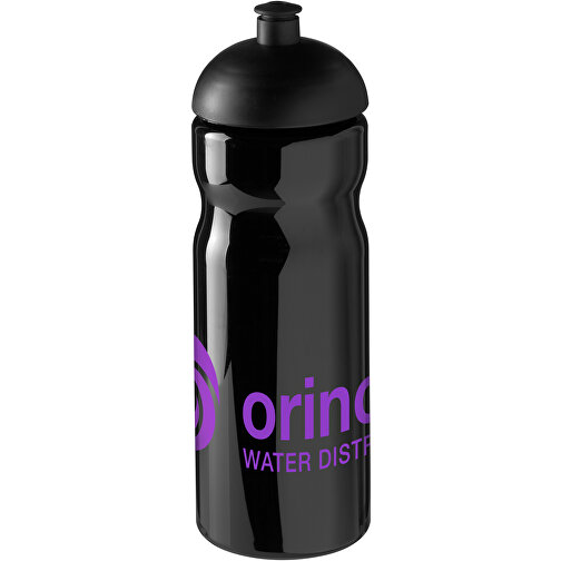 H2O Active® Base 650 Ml Sportflasche Mit Stülpdeckel , schwarz, PET Kunststoff, 90% PP Kunststoff, 10% TPE Kunststoff, 22,30cm (Höhe), Bild 3