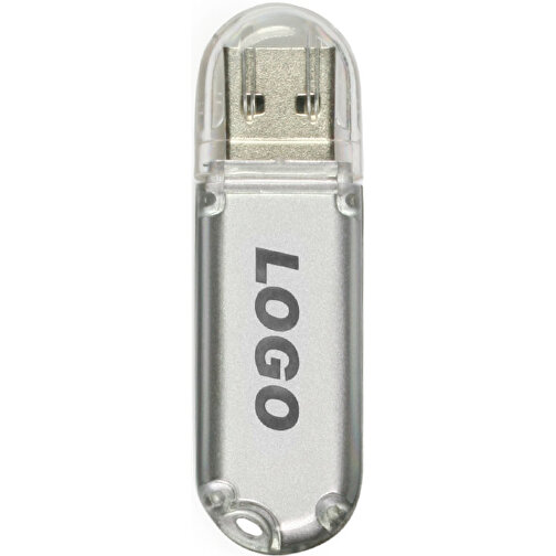 USB Stick REFLEX II 16GB , Promo Effects MB , transparent silber MB , 16 GB , Kunststoff MB , 3 - 10 MB/s MB , 6,00cm x 0,90cm x 1,80cm (Länge x Höhe x Breite), Bild 1