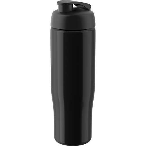 H2O Active® Tempo 700 Ml Sportflasche Mit Klappdeckel , schwarz / schwarz, PET Kunststoff, PP Kunststoff, 23,90cm (Höhe), Bild 1