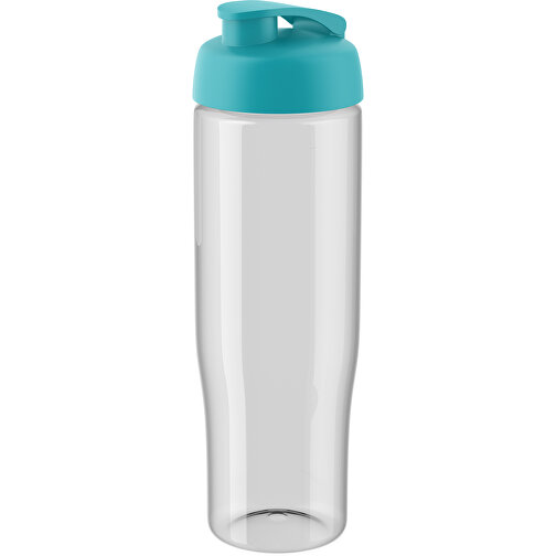 H2O Active® Tempo 700 Ml Sportflasche Mit Klappdeckel , transparent / türkisblau, PET Kunststoff, PP Kunststoff, 23,90cm (Höhe), Bild 1