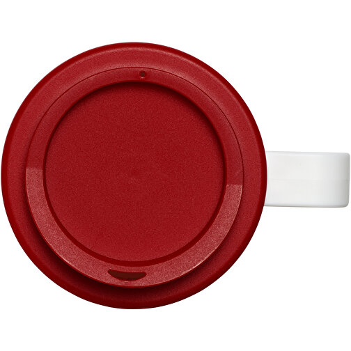 Brite-Ameriano® Grande 350 Ml Isolierbecher , weiß / rot, PP Kunststoff, 16,40cm x 12,80cm (Höhe x Breite), Bild 4