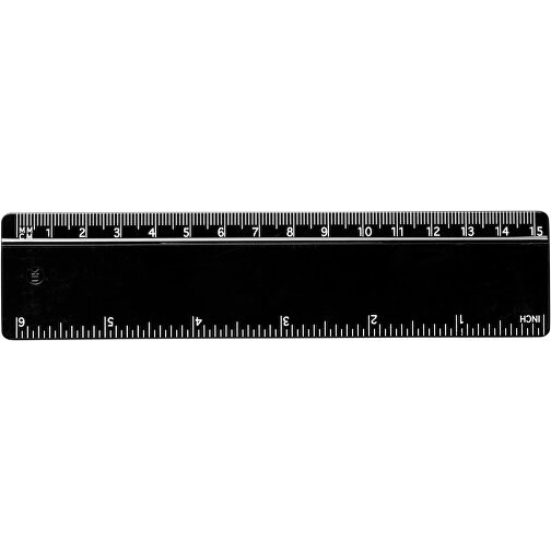 Renzo 15 Cm Kunststofflineal , schwarz, GPPS Kunststoff, 15,80cm x 0,30cm x 3,70cm (Länge x Höhe x Breite), Bild 1