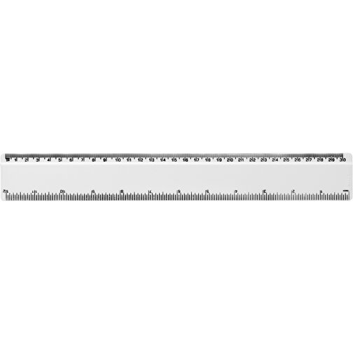 Renzo 30 Cm Kunststofflineal , weiß, GPPS Kunststoff, 31,20cm x 0,30cm x 4,20cm (Länge x Höhe x Breite), Bild 1