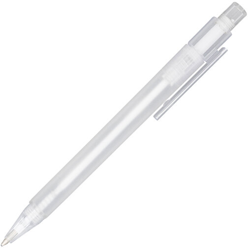 Calypso Kugelschreiber Transparent Matt , weiß gefrosted, ABS Kunststoff, 13,00cm (Höhe), Bild 3