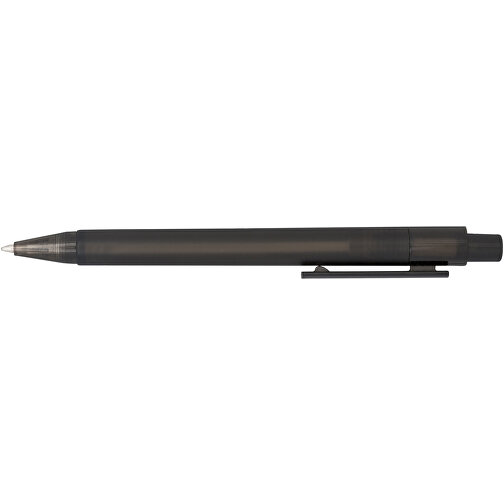 Calypso Kugelschreiber Transparent Matt , schwarz gefrostet, ABS Kunststoff, 13,00cm (Höhe), Bild 4