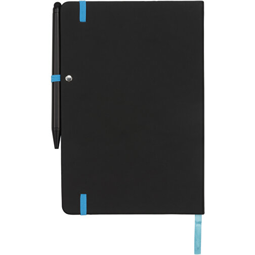 Noir Edge A5 Notizbuch Mit Farbigem Rand , schwarz / blau, PU Kunststoff, 21,00cm x 1,70cm x 14,30cm (Länge x Höhe x Breite), Bild 5
