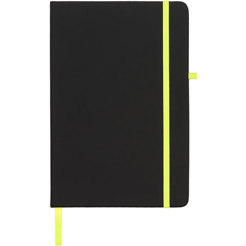 Noir A5 Notizbuch , schwarz / limone, PU Lederimitat, 1,70cm x 21,00cm x 14,30cm (Länge x Höhe x Breite), Bild 4