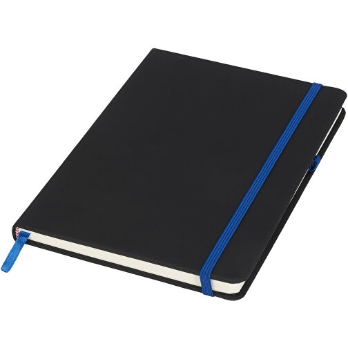 Noir A5 Notizbuch , schwarz / blau, PU Kunststoff, 21,00cm x 1,70cm x 14,30cm (Länge x Höhe x Breite), Bild 1