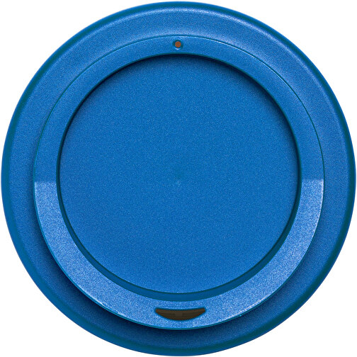 Brite-Americano® 350 Ml Isolierbecher Mit Schutzring Reifen-Design , blau, PP Kunststoff, Silikon Kunststoff, 15,40cm (Höhe), Bild 2