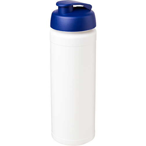 Baseline® Plus Grip 750 Ml Sportflasche Mit Klappdeckel , weiss / blau, HDPE Kunststoff, PP Kunststoff, 23,60cm (Höhe), Bild 1