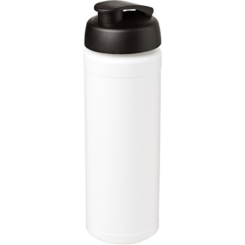 Baseline® Plus Grip 750 Ml Sportflasche Mit Klappdeckel , weiß / schwarz, HDPE Kunststoff, PP Kunststoff, 23,60cm (Höhe), Bild 1