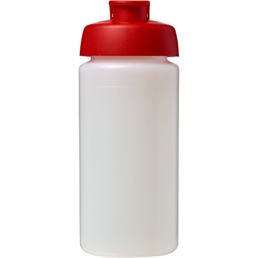 Baseline® Plus Grip 500 Ml Sportflasche Mit Klappdeckel , transparent / rot, HDPE Kunststoff, PP Kunststoff, 18,50cm (Höhe), Bild 3