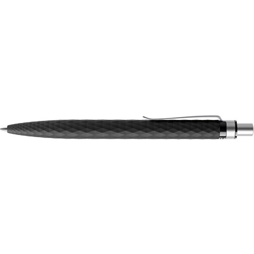 Prodir QS01 Soft Touch PRS Push Kugelschreiber , Prodir, schwarz/silber satiniert, Kunststoff/Metall, 14,10cm x 1,60cm (Länge x Breite), Bild 5
