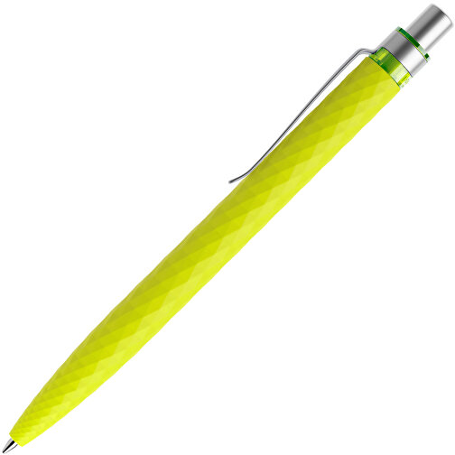 Prodir QS01 Soft Touch PRS Push Kugelschreiber , Prodir, gelbgrün/silber satiniert, Kunststoff/Metall, 14,10cm x 1,60cm (Länge x Breite), Bild 4