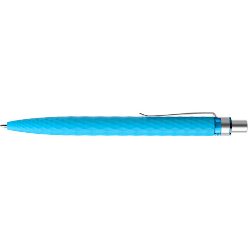 Prodir QS01 Soft Touch PRS Push Kugelschreiber , Prodir, cyanblau/silber satiniert, Kunststoff/Metall, 14,10cm x 1,60cm (Länge x Breite), Bild 5