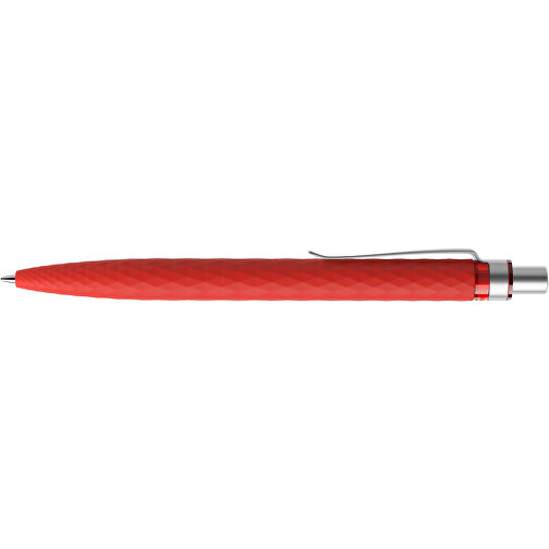 Prodir QS01 Soft Touch PRS Push Kugelschreiber , Prodir, rot/silber satiniert, Kunststoff/Metall, 14,10cm x 1,60cm (Länge x Breite), Bild 5