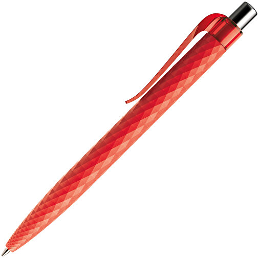 Prodir QS01 PMT Push Kugelschreiber , Prodir, rot/silber poliert, Kunststoff/Metall, 14,10cm x 1,60cm (Länge x Breite), Bild 4