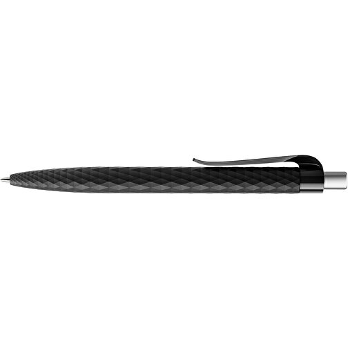 Prodir QS01 PMP Push Kugelschreiber , Prodir, schwarz/silber satiniert, Kunststoff/Metall, 14,10cm x 1,60cm (Länge x Breite), Bild 5