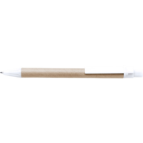 Kugelschreiber COMPO , weiß, Reclycling Pappe, 14,00cm (Breite), Bild 3