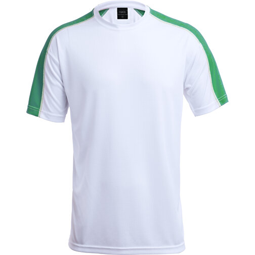 Erwachsene T-Shirt TECNIC DINAMIC COMBY , weiß/grün, 100% Polyester 135 g/ m2, M, , Bild 1