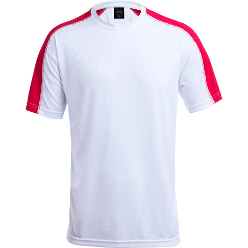 Erwachsene T-Shirt TECNIC DINAMIC COMBY , weiß/rot, 100% Polyester 135 g/ m2, S, , Bild 1