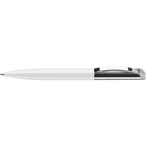Kugelschreiber Seattle Metall , weiß, Messing & Metall, 14,00cm (Länge), Bild 3