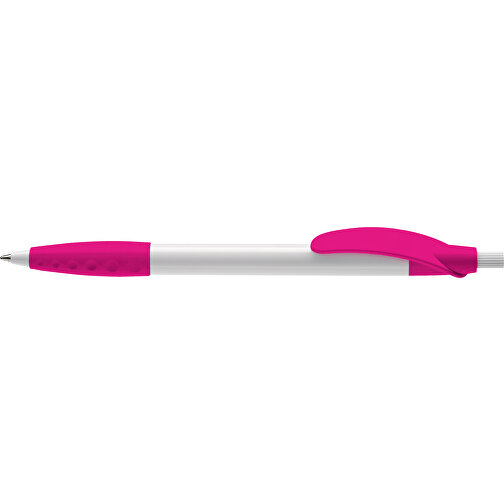 Kugelschreiber Cosmo Grip HC , weiß / rosé, ABS, 14,50cm (Länge), Bild 3