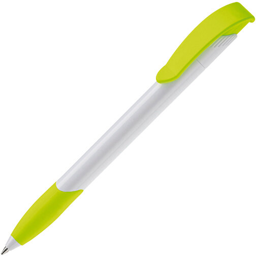 Kugelschreiber Apollo Hardcolour , weiss / hellgrün, ABS, 14,70cm (Länge), Bild 2