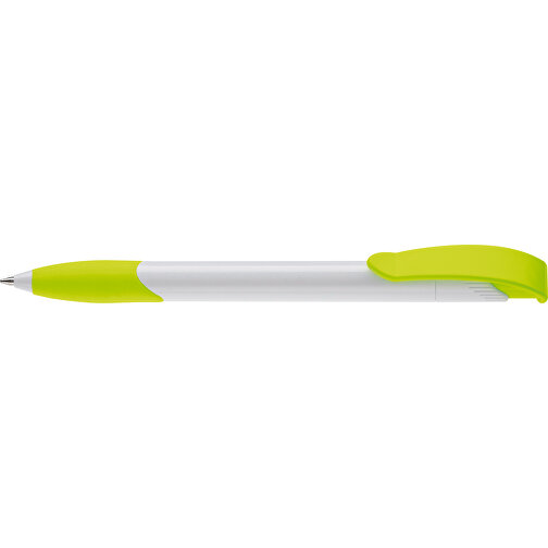 Kugelschreiber Apollo Hardcolour , weiss / hellgrün, ABS, 14,70cm (Länge), Bild 3