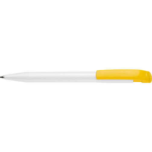 Kugelschreiber S45 Hardcolour , weiß / gelb, ABS, 13,80cm (Länge), Bild 3