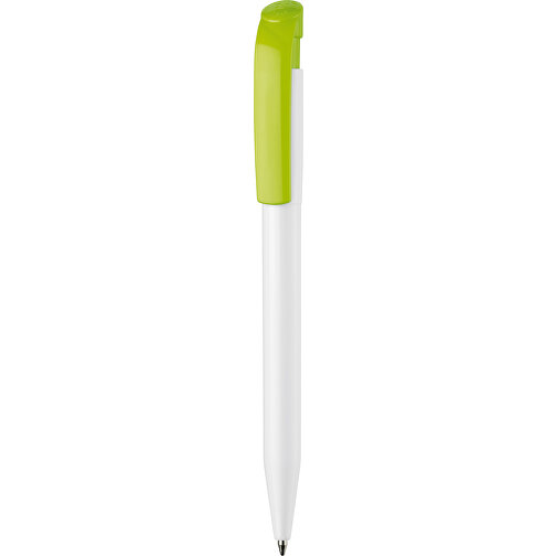 Kugelschreiber S45 Hardcolour , weiß / hellgrün, ABS, 13,80cm (Länge), Bild 1