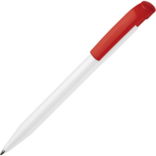 Kugelschreiber S45 Hardcolour , weiß / rot, ABS, 13,80cm (Länge), Bild 2