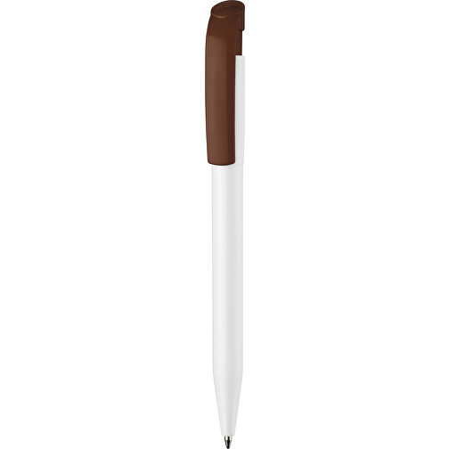 Kugelschreiber S45 Hardcolour , weiß / weinrot, ABS, 13,80cm (Länge), Bild 1