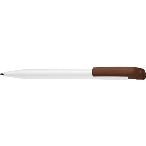 Kugelschreiber S45 Hardcolour , weiss / weinrot, ABS, 13,80cm (Länge), Bild 3